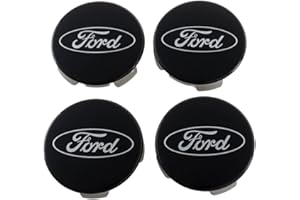 Ford Genuine OEM Wheel Center Cap Kit for F-150 | Set of 4 Black Chrome Caps with Ford Logo and 65mm Opening | Fits 2015-2025