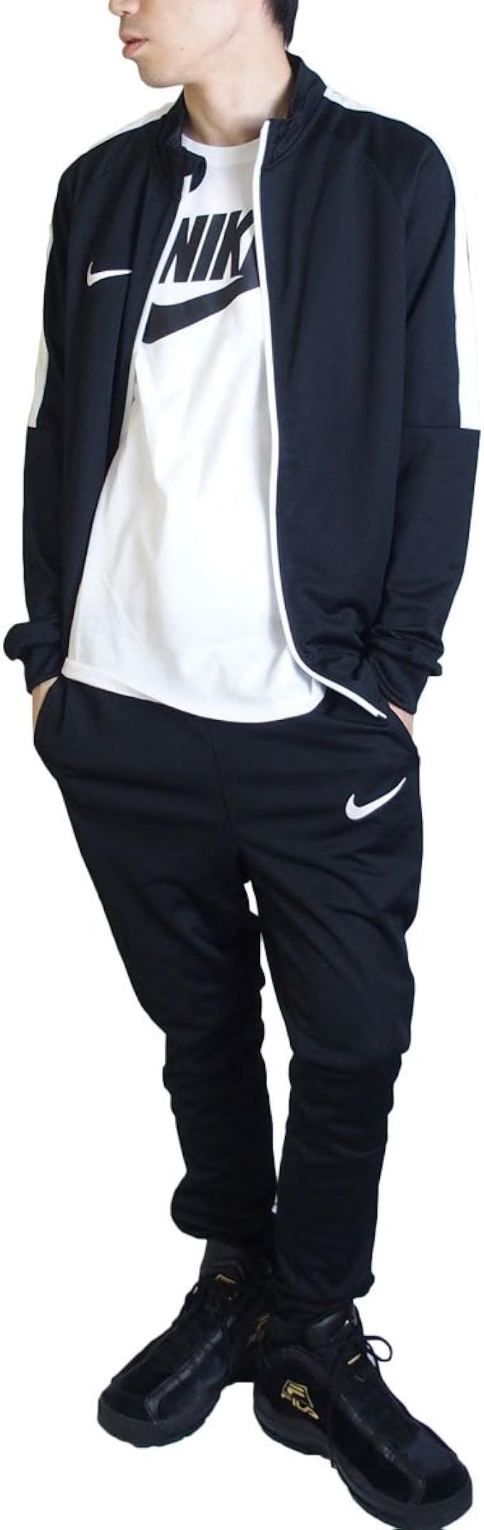 Amazon Co Jp ジャージ 上下セット メンズ ナイキ Nike Dri Fit Academy ニット トラックスーツ サッカー フットボール ジャケット パンツ 上下組 男性用 M 010 ブラック 服 ファッション小物