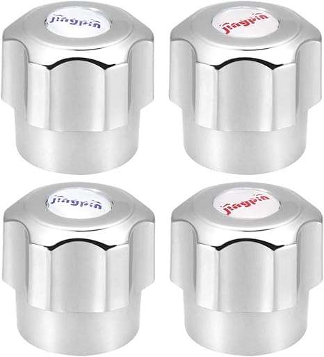 Amazon Uxcell 蛇口ノブハンドル 30mm ユニバーサル蛇口交換 ノブ シルバートーン 4個 キッチン用水栓