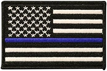 Thin Blue Line American Flag Patch by Morale Patch Armory - Police and Law Enforcement Honor USA