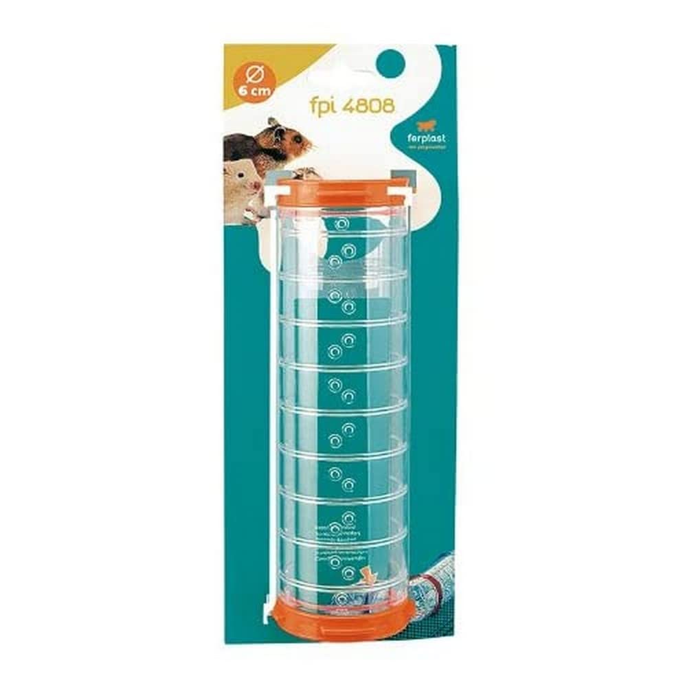 Ferplast FPI 8" Straight Space Tunnel Hamster Mouse Tube, Clear, 1 Count (Pack of 1), 8010690030791