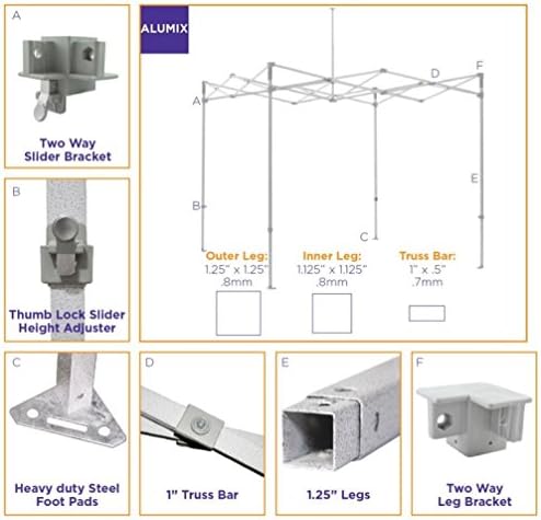 Impact Canopies Replacement Parts – Extra Shipping – Warranties – Contact us through Amazon Messages (Front Leg - Right)