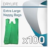 Drylife Scented Extra Large Nappy Disposal Bags 100 Pack 33x25cm view 1
