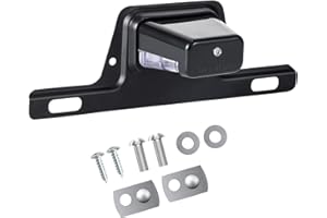 CZJCGD LED License Plate Light, Black Trailer lamps Bracket Mount, Waterproof, License Tag Lights for UTV ATV Trailer Truck Boat, DOT (Black)