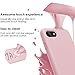 iPhone 8 Case, iPhone 7 Case, JASBON Liquid Silicone Phone Case with Free Screen Protector Gel Rubber Shockproof Cover Full Protective Case for Apple iPhone 8/7 - Sand Pink