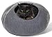 TWINCRITTERS - Handcrafted Cat Cave Bed (Large) I Ecofriendly Cat Cave I Felted from 100% Natural Merino Wool I Handmade Pod for Cats and Kittens I Warm and Cozy cat Bed (Slate Grey)