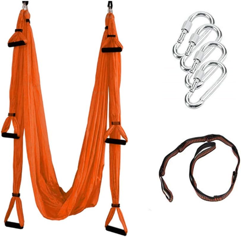 Karriw Aerial Anti-Gravity Yoga Hammock Swing Fitness Inversion Pilates Yoga Trapeze/Yoga Swing/Sling/Inversion Tool (Violet) : Sports & Outdoors