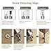 CO-Z Stripped Screw Extractor Set, HSS Easy Out Extractor Kit for Broken Bolts Screws Taps, Small Damaged Screw Remover Pliers Tool for Home Use, 4PCS