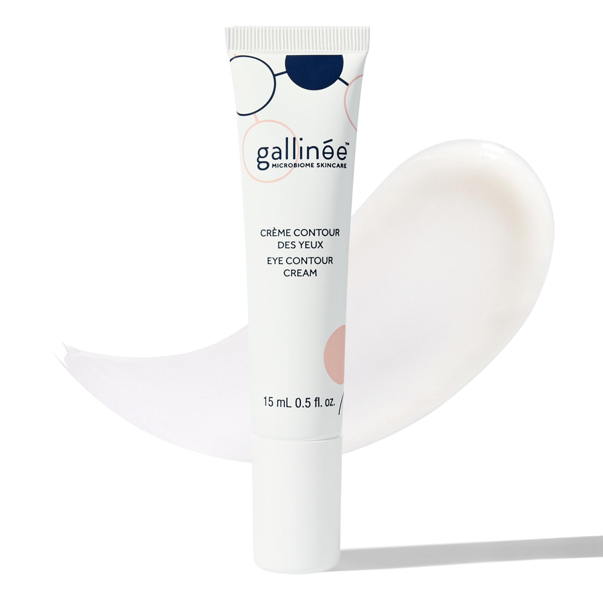 Gallinée - Eye Contour Cream - Anti Fatigue & Dark Circle Eye Cream - with Probiotics, Prebiotics, & Shea Butter - Dermatologically Tested & Made in France - for Sensitive Skin - 15 ml