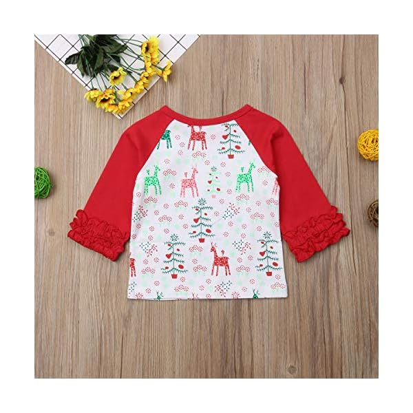 VISGOGO Christmas Kids Toddler Baby Girl Boy Long Sleeve T-Shirt Prints Top Blouse - Image 4