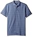 Van Heusen Men's Short Sleeve Printed Windowpane Polo Shirt, Blue Jeans, Large