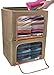 Sorbus Storage Bins, Foldable Stackable Container Organizer Set with Large Window & Carry Handles, Bedroom Closet Organization for Bedding, Linen, Clothes (Window Storage Bag - 2 Pack, Brown) primary