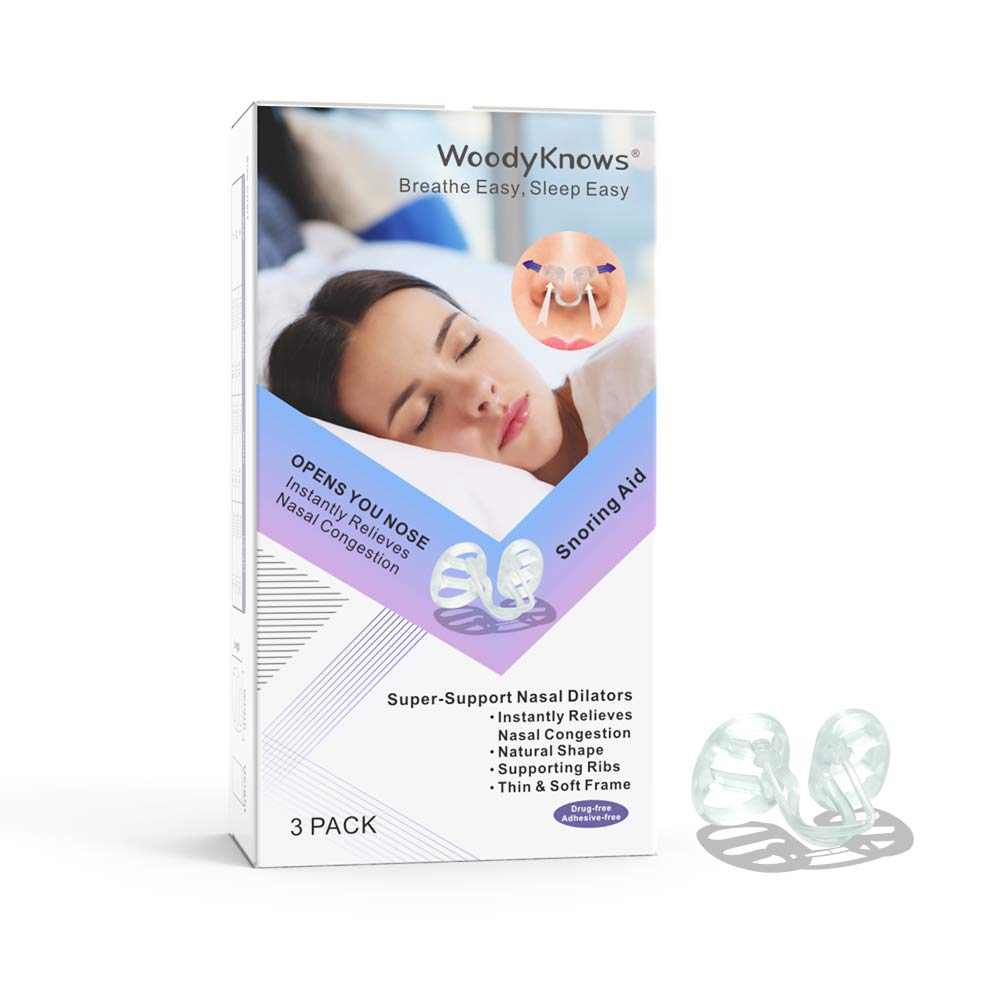 Stop Snoring Aids by WoodyKnows, Invisible Nasal Strips Anti Snoring