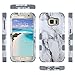 S7 Case, Galaxy S7 Case, ULAK 3 in 1 Hard PC+Soft Silicone Hybrid Dust Scratch Resistance Protective Cover for Samsung Galaxy S7 (Artistic Marble Pattern) Will not Fit S7 Edge