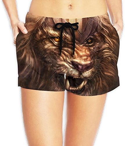 7.05oz Running Shorts Girl Beautiful Lion Warrior