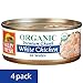 Valley Fresh Organic Canned Chicken Breast with Rib Meat in Water, 5 Ounce (Pack of 4)