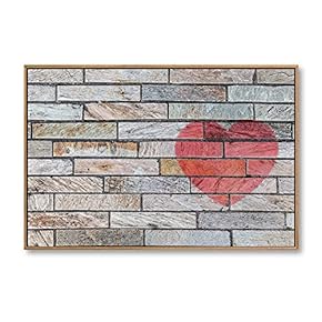 Framed Canvas Wall Art for Living Room, Bedroom Heart on Wall I Canvas Prints for Home Decoration Ready to Hang - 16x24 inches