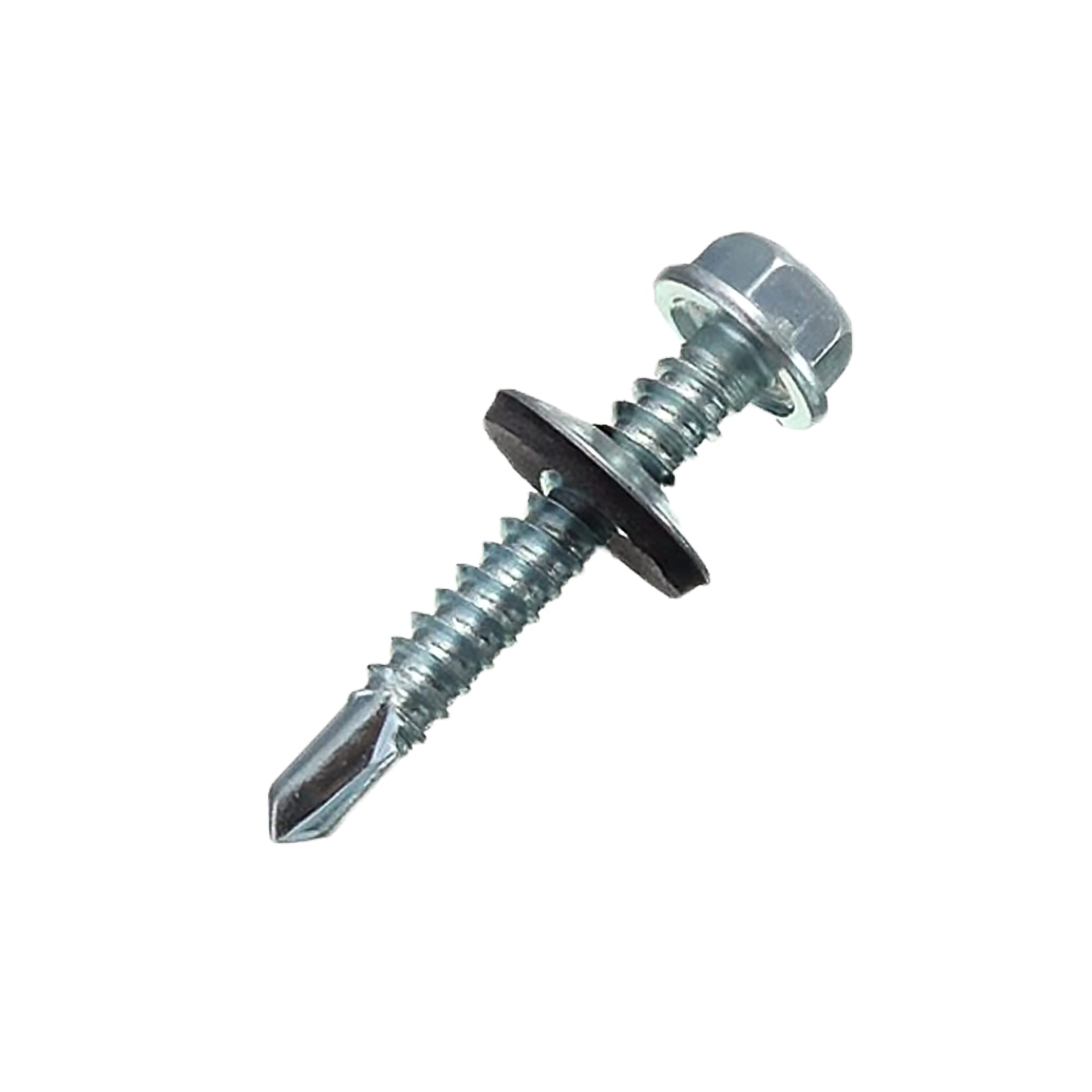 DOJA Industrial | Self-Drilling Screws for Metal M6 | Pack of 250 | 6.3 x 25mm | Hexagonal Head Metal Self-Tapping Screws with Waterproof Washer for Enhanced Fixation | Self-Drilling Screws for Metal — image 1