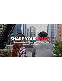 Aiwa Arc 1 Auriculares Bluetooth con 20 horas de tiempo de reproducción, claridad de sonido extrema con aptX y comodidad en los oídos