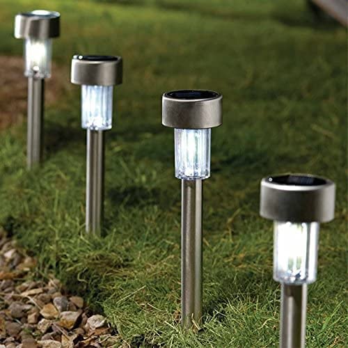 Garden Mile 10 Pack Waterproof Solar Outdoor Lights - Auto Rechargeable Garden Ornaments Outdoor Solar Security Light for Yard and Pathway Lighting