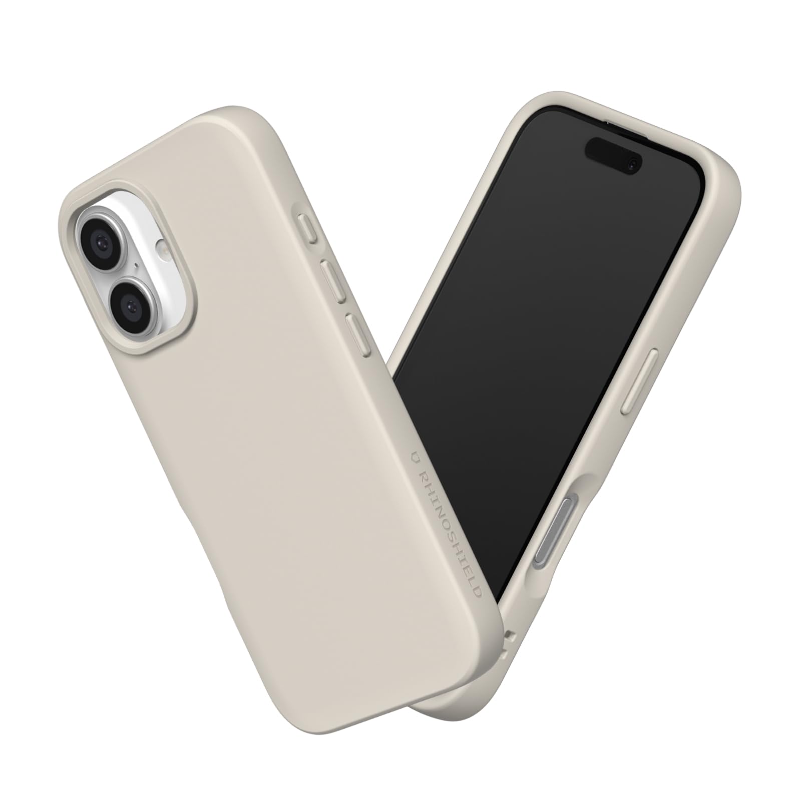 RHINOSHIELD SolidSuit Case Compatible with [iPhone 16 Plus] | Shock Absorbent Slim Design Protective Cover with Premium Matte Finish, Camera Control Cutout Design - Shell Beige