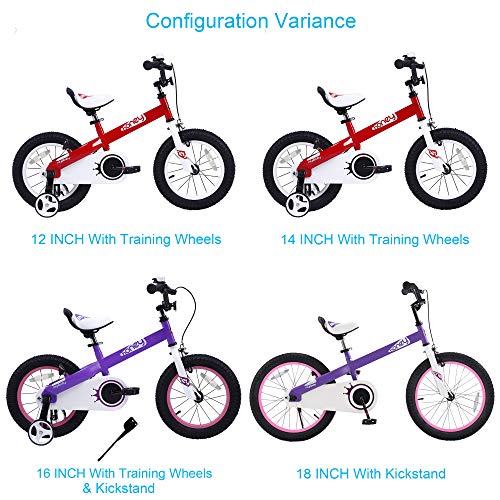 RoyalBaby Boys Girls Kids Bike 14 Inch Honey Bicycles with Training ...