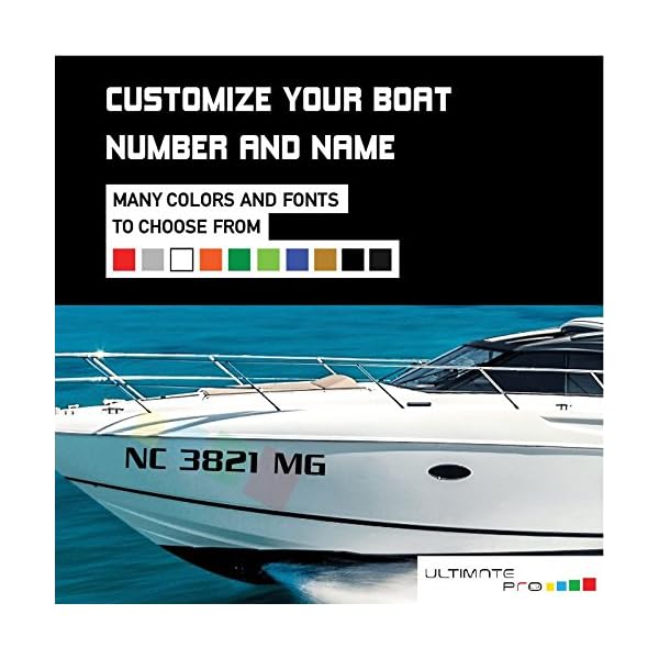 2x Customize Decal sticker Numbers or Name Compatible with Boats Marine