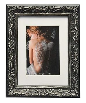 WOLTU #167 Bilderrahmen Collage, Holz Rahmen Foto Garlerie, Antik Barock Vintage alt, Schwarz (18x24 cm)