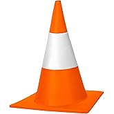 Honic Orange White Traffic Cone Hat for Men Women Halloween Party Dress up