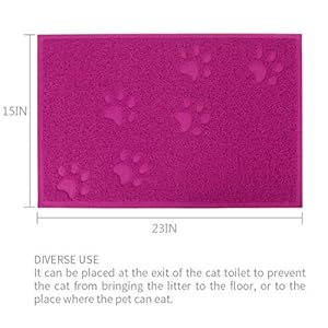 Petxt, tappetino per lettiera per gatti, facile da pulire, impermeabile e resistente, con cuscinetto di controllo della… - immagine 6