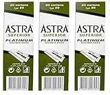 100 Astra Superior Premium Platinum Double Edge Safety Razor Blades 3-Count Pack