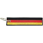 Luso Germany Flag Key Chain, 100% Embroidered