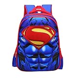 School Backpack for Boys Kids Schoolbag Student Bookbag Rucksack Waterproof Shoulder Bag Daypack with Anime Super Hero (A01, Large:16.5x12.6x5.5 in)