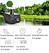 Mini AC submersible pump mini fish tank water heat exchanger mini fountain pump 80-160 GPH (600-1000L / H, 10W) submersible pump, ultra quiet pump, 4.1 foot high lift, fountain pump, 4.7 foot power co