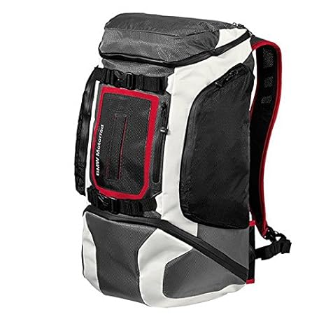 Funktions-Rucksack BMW, für Motorrad 30 – 35 Liter, grau / weiß / rot / schwarz