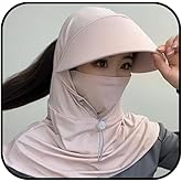 Summer Balaclava with Brim Face Mask for Sun Protection Cycling Fishing Face Mask for Men Women Full Head Sun Balaclava