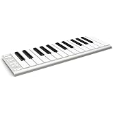 ESI Xkey 25 Air Ultra-Thin Bluetooth MIDI Controller Keyboard, Apple-Style Aluminum Body, Polyphonic Aftertouch, Ultra-Low Latency, 25 Full-Size Smart Velocity-Sensitive Keys, Simple Plug &amp; Play