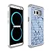 Samsung Galaxy S8 Plus Case,Berry Accessory Studded Rhinestone Crystal Bling Hybrid [ Dual Layer ] Armor Case Cover for Samsung Galaxy S8 Plus 2017 - Marble Texture