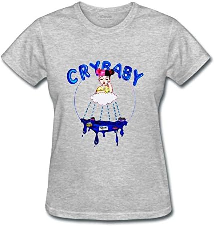 Icoup Original Clothing Women's Cry Baby Melanie Martinez Short Sleeve Cotton T Shirt Small Gray