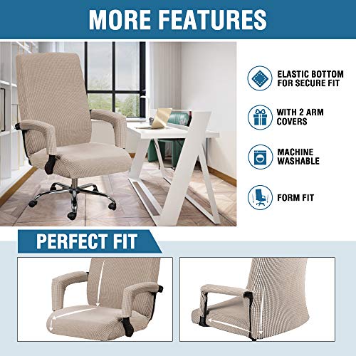 H.VERSAILTEX Form Fit Stretch Stylish Furniture Cover for Computer