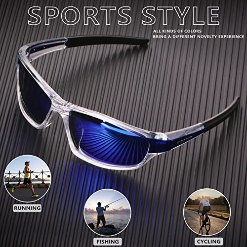 KUGUAOK 2 PACK Polarized Sports Sunglasses for Men UV Protection