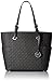 Michael Kors Women's Jet Set Item Ew Signature Tote, Black