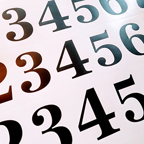 Classic Style Die Cut Vinyl Numbers (2 inch Matte Black) - Thumbnail 5
