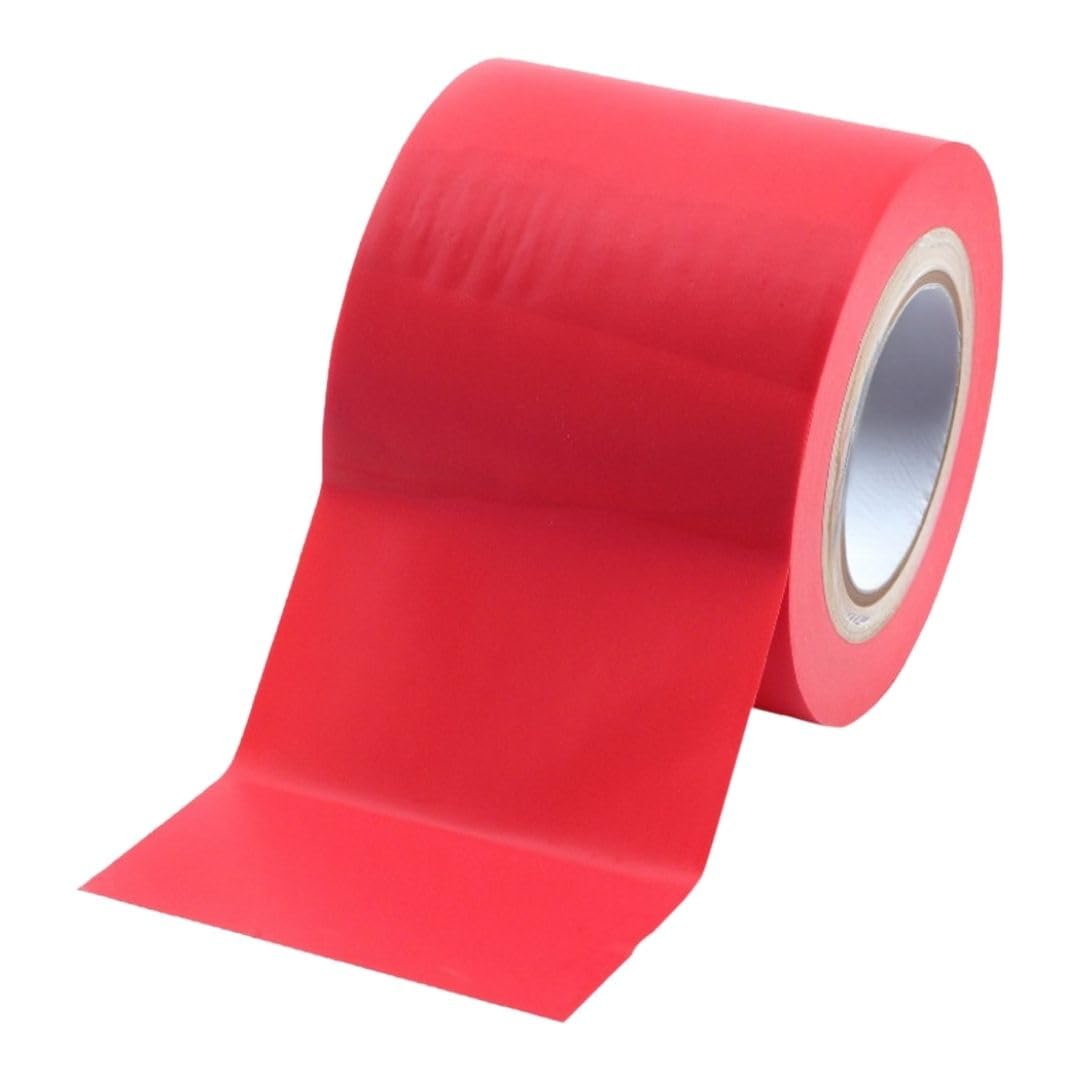 BONUS Eurotech 1BL23.45.0100/033A# Floor Marking PVC Tape, Rubber Based Adhesive, Width 100 mm, Length 33 m, Thickness 0.17 mm, Red