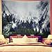 Prabahdak Misty Forest Tapestry Grey Fog Tapestry 3D Forest Tree Tapestry Nature Landscape Wall Hanging Tapestry Mandala Bohemian Tapestry for Bedroom Living Room Dorm