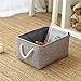 TheWarmHome Storage Bins Basket - Storage Baskets for Organizing Shelves,Home Closet Organizer for Book Shelf Organization,Fabric Storage Cubes,Medium Decorative Grey Basket Gift