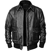 SpazeUp A2 Leather Jacket Men - Air Force Pilot Flight Distressed Brown Leather Jacket Men