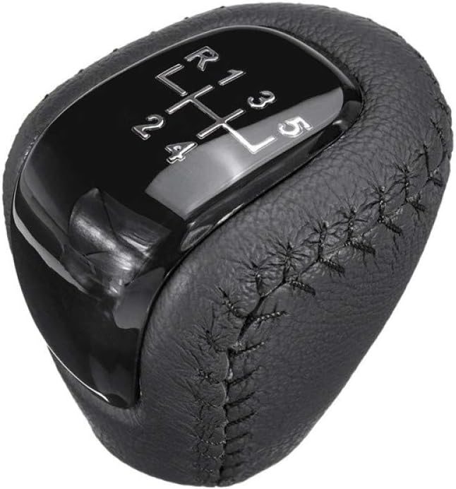 RelaxToday Car 5 Speed Leather MT Gear Shift Knob,for