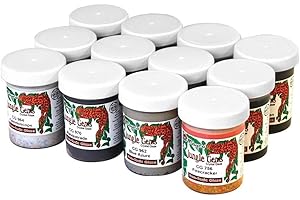 Mayco Jungle Gems Crystal Glaze Set 4 oz- 12 Jars Classroom Pack for Ceramics, Pottery, Painting, Artists, Teachers