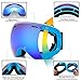 Juli Ski Goggles,Winter Snow Sports Snowboard Goggles with Anti-Fog UV Protection Interchangeable Spherical Dual Lens for Men Women & Youth Snowmobile Skiing Skating Blue